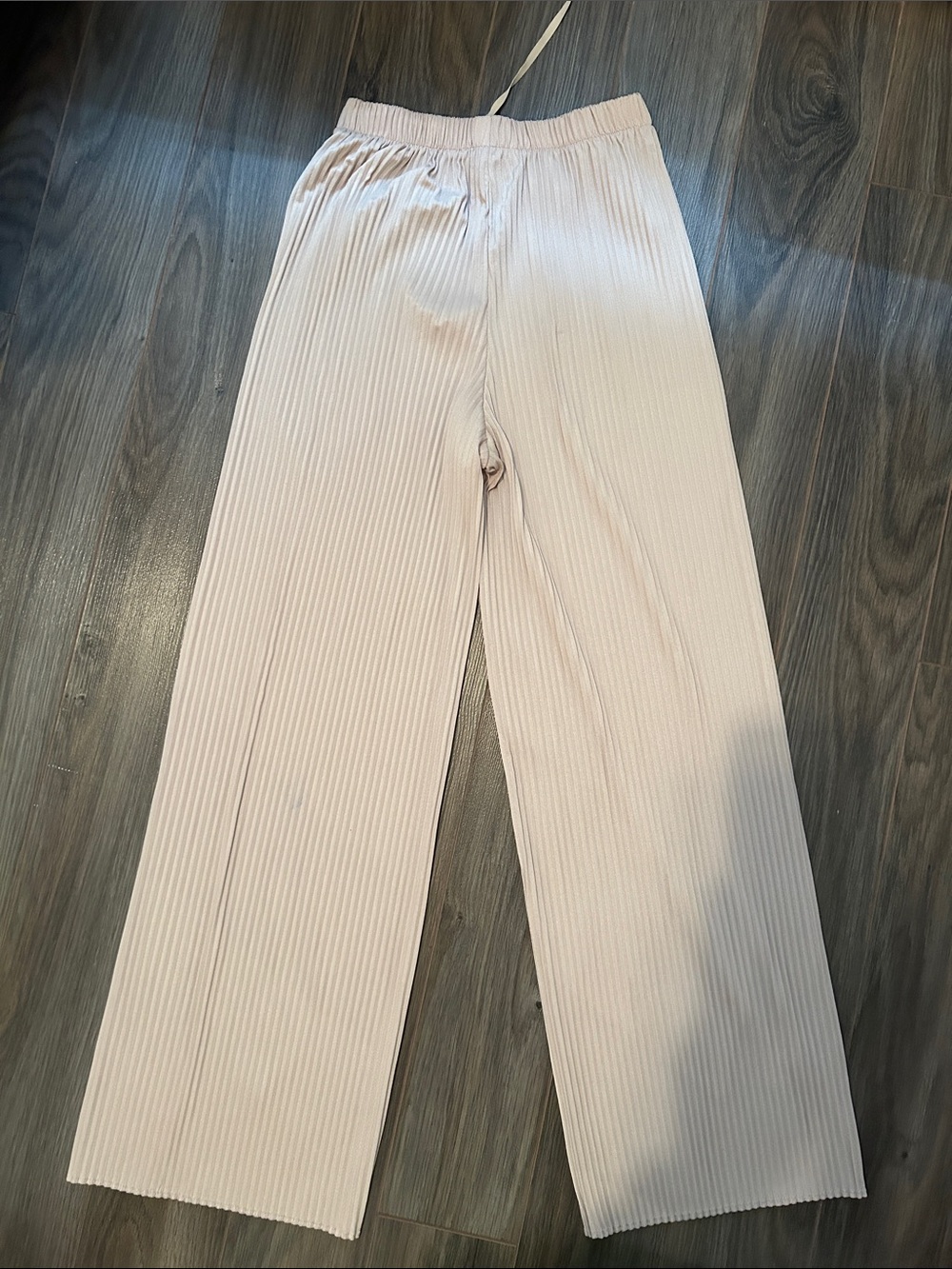 Women’s Light Beige Ribbed Lounge Pants